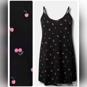 🆕️🍒 CHERRY CAMI V-NECK BACK SLEEP DRESS🍒